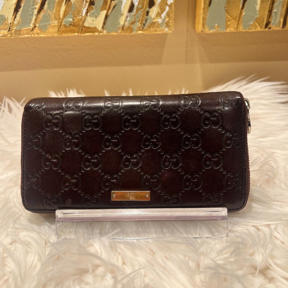 Gucci Long Wallet Guccisima GG Brown